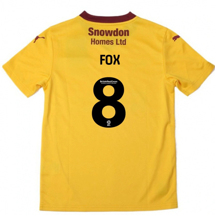 DanxenメンズBen Fox#8オレンジバーガンディアウェイシャツ2024/25ジャージーユニフォーム