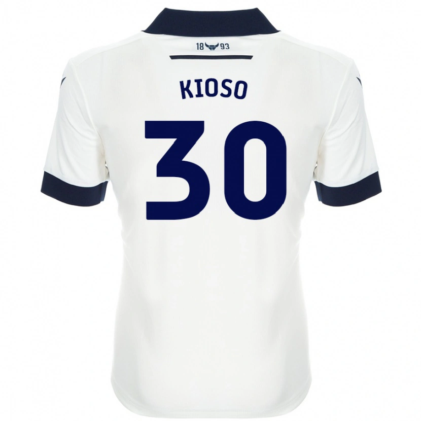 DanxenメンズPeter Kioso#30ホワイト ネイビーブルーアウェイシャツ2024/25ジャージーユニフォーム