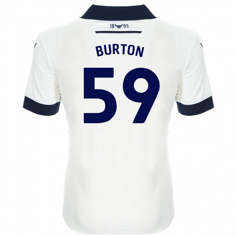 DanxenメンズKasway Burton#59ホワイト ネイビーブルーアウェイシャツ2024/25ジャージーユニフォーム