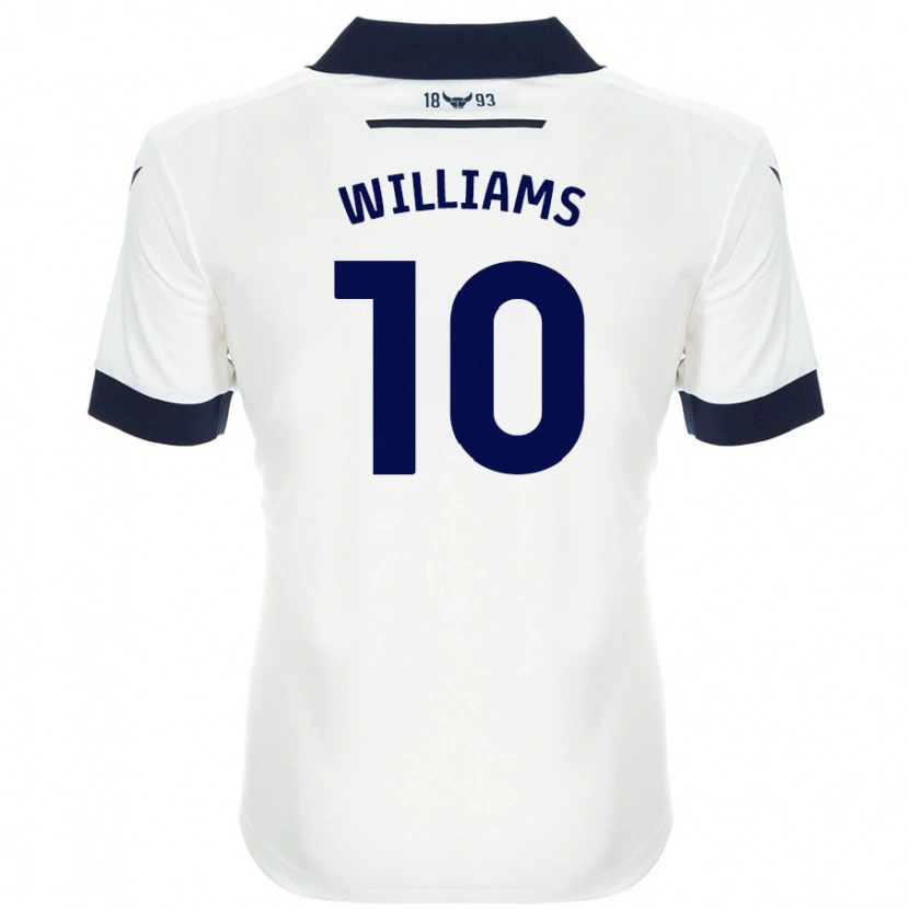 DanxenメンズCheryl Williams#10ホワイト ネイビーブルーアウェイシャツ2024/25ジャージーユニフォーム