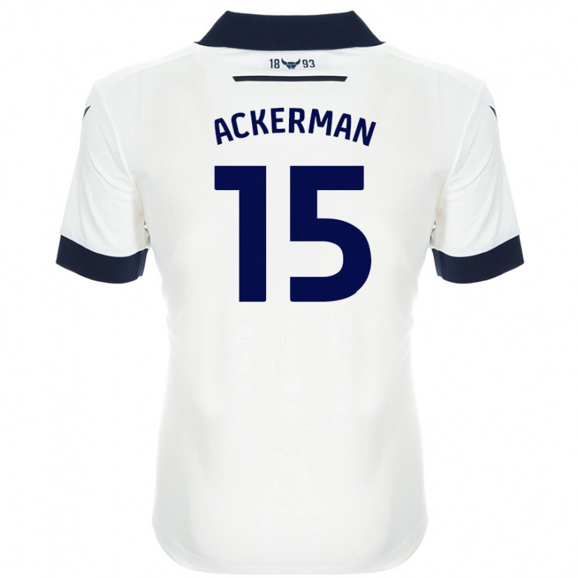DanxenメンズDaisy Ackerman#15ホワイト ネイビーブルーアウェイシャツ2024/25ジャージーユニフォーム