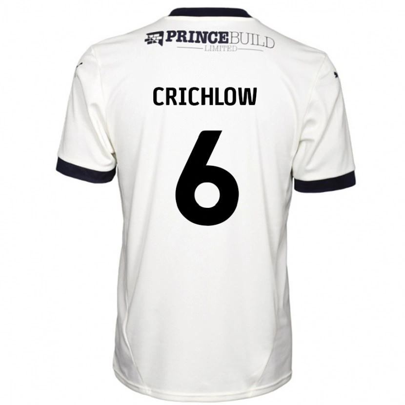 DanxenメンズRomoney Crichlow#6オフホワイト ブラックアウェイシャツ2024/25ジャージーユニフォーム