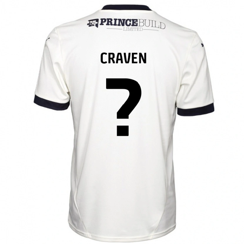 DanxenメンズFreddie Craven#0オフホワイト ブラックアウェイシャツ2024/25ジャージーユニフォーム