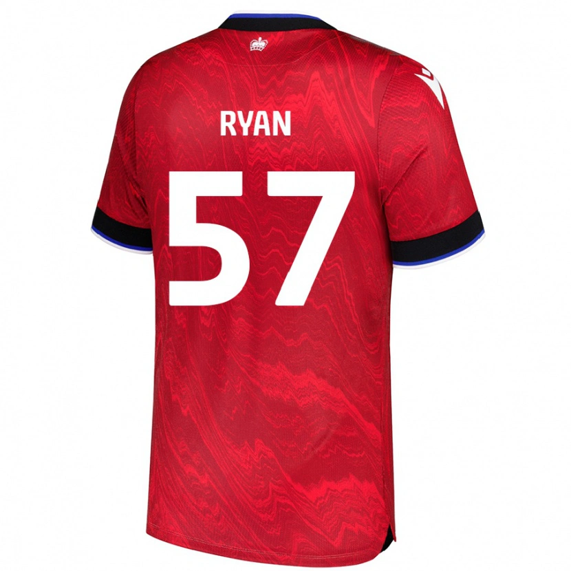 DanxenメンズJohn Ryan#57赤黒アウェイシャツ2024/25ジャージーユニフォーム