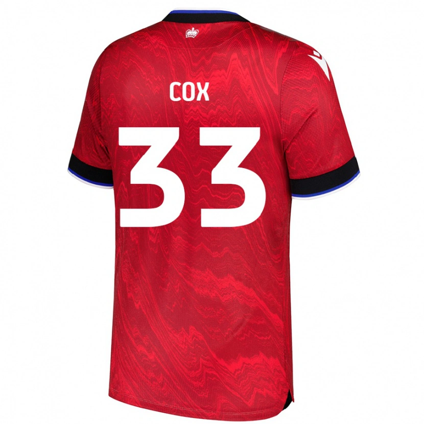 DanxenメンズBella Cox#33赤黒アウェイシャツ2024/25ジャージーユニフォーム