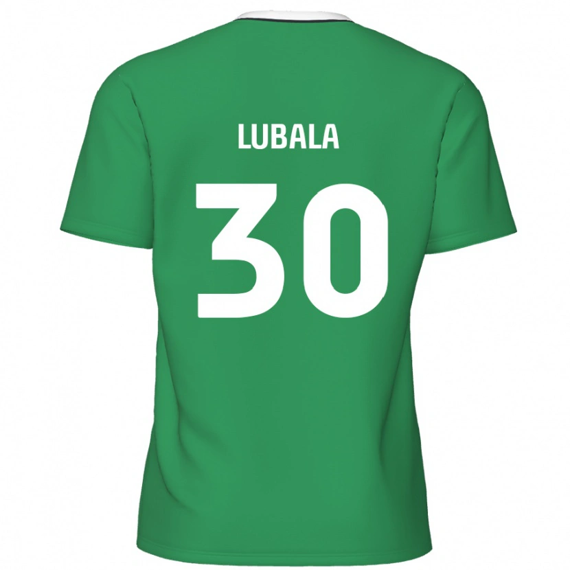 DanxenメンズBez Lubala#30緑と白のストライプアウェイシャツ2024/25ジャージーユニフォーム