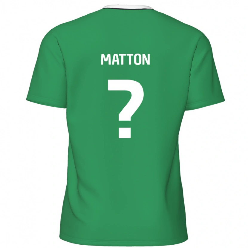 DanxenメンズJack Matton#0緑と白のストライプアウェイシャツ2024/25ジャージーユニフォーム