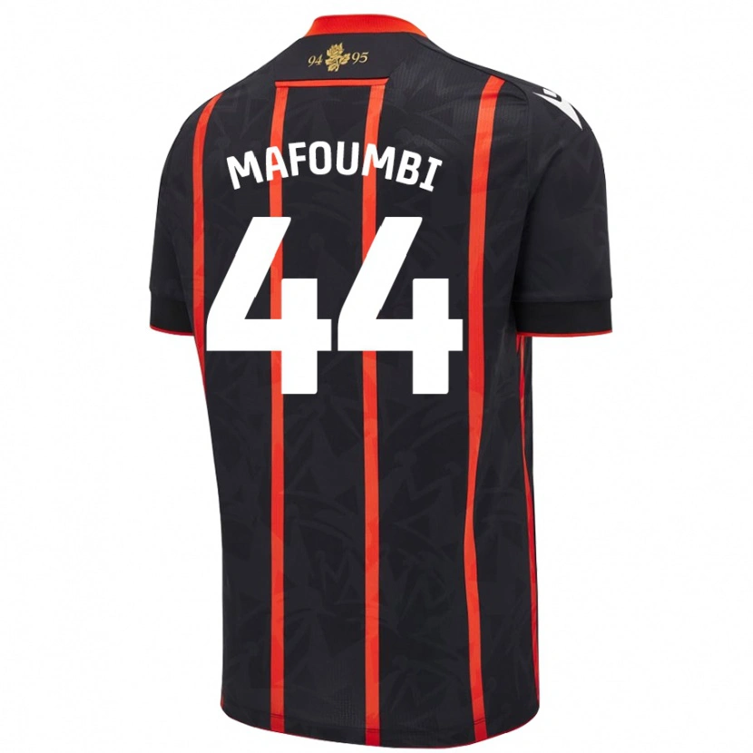 DanxenメンズExaucé Mafoumbi#44黒 赤アウェイシャツ2024/25ジャージーユニフォーム
