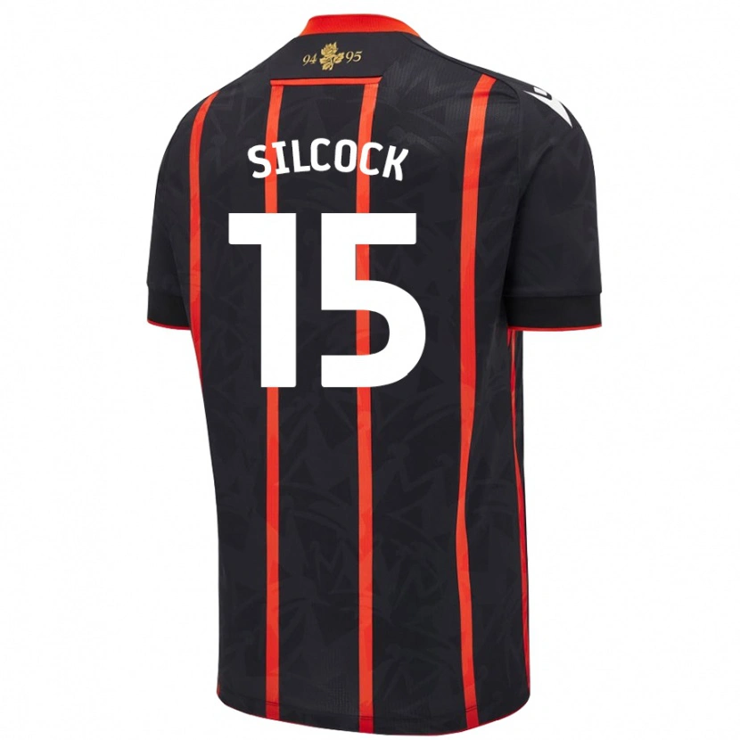 DanxenメンズHannah Silcock#15黒 赤アウェイシャツ2024/25ジャージーユニフォーム