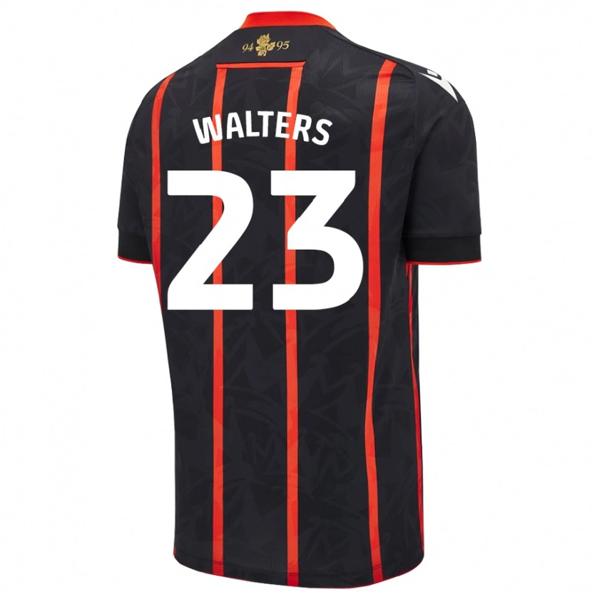 DanxenメンズGeorgia Walters#23黒 赤アウェイシャツ2024/25ジャージーユニフォーム