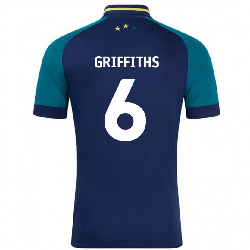 DanxenメンズLauren Griffiths#6ネイビー ダークグリーンアウェイシャツ2024/25ジャージーユニフォーム