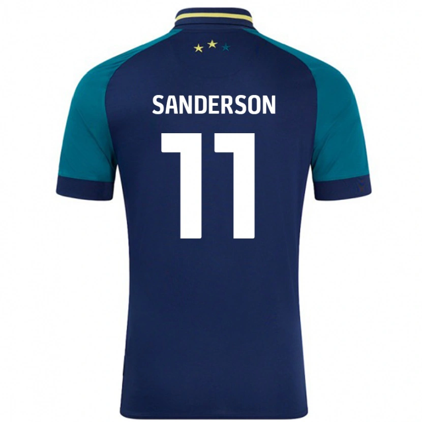 DanxenメンズBrittany Sanderson#11ネイビー ダークグリーンアウェイシャツ2024/25ジャージーユニフォーム