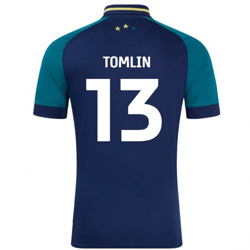 DanxenメンズPhoebe Tomlin#13ネイビー ダークグリーンアウェイシャツ2024/25ジャージーユニフォーム