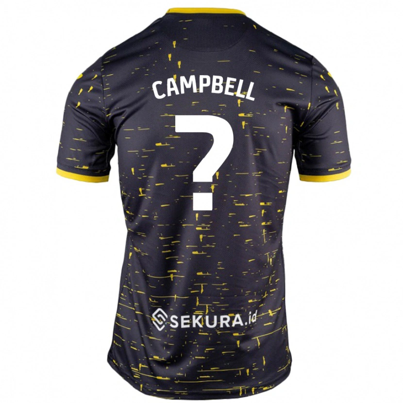 DanxenメンズBrandon Campbell#0黒 黄アウェイシャツ2024/25ジャージーユニフォーム