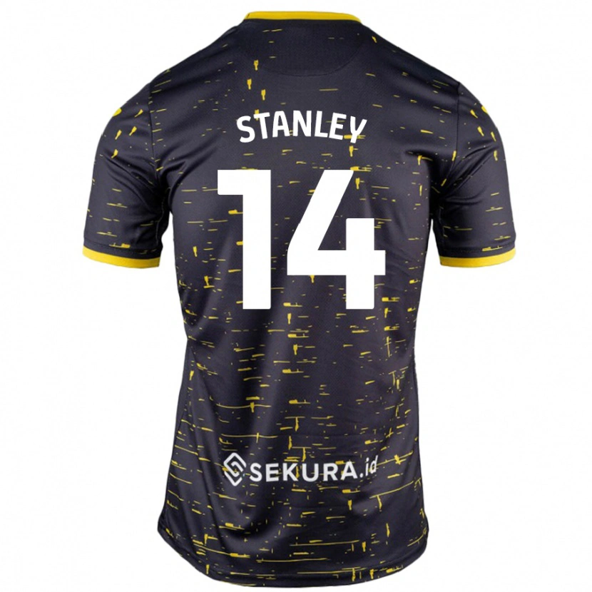 DanxenメンズKathryn Stanley#14黒 黄アウェイシャツ2024/25ジャージーユニフォーム