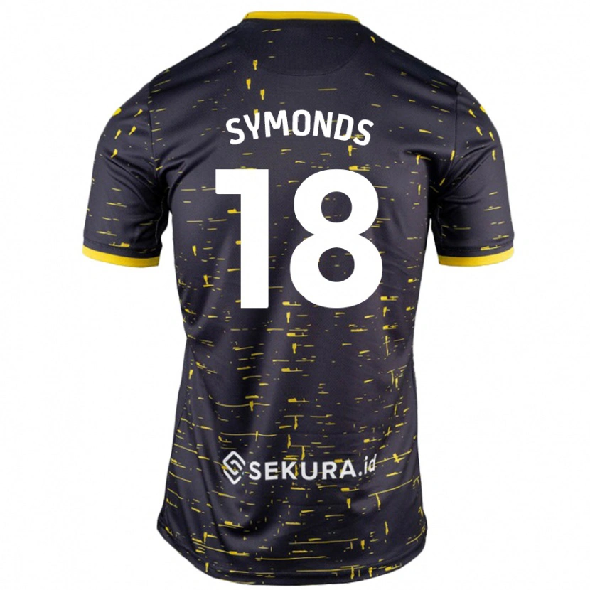 DanxenメンズFreya Symonds#18黒 黄アウェイシャツ2024/25ジャージーユニフォーム