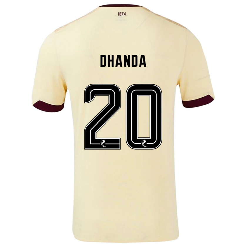 DanxenメンズYan Dhanda#20クリームバーガンディアウェイシャツ2024/25ジャージーユニフォーム
