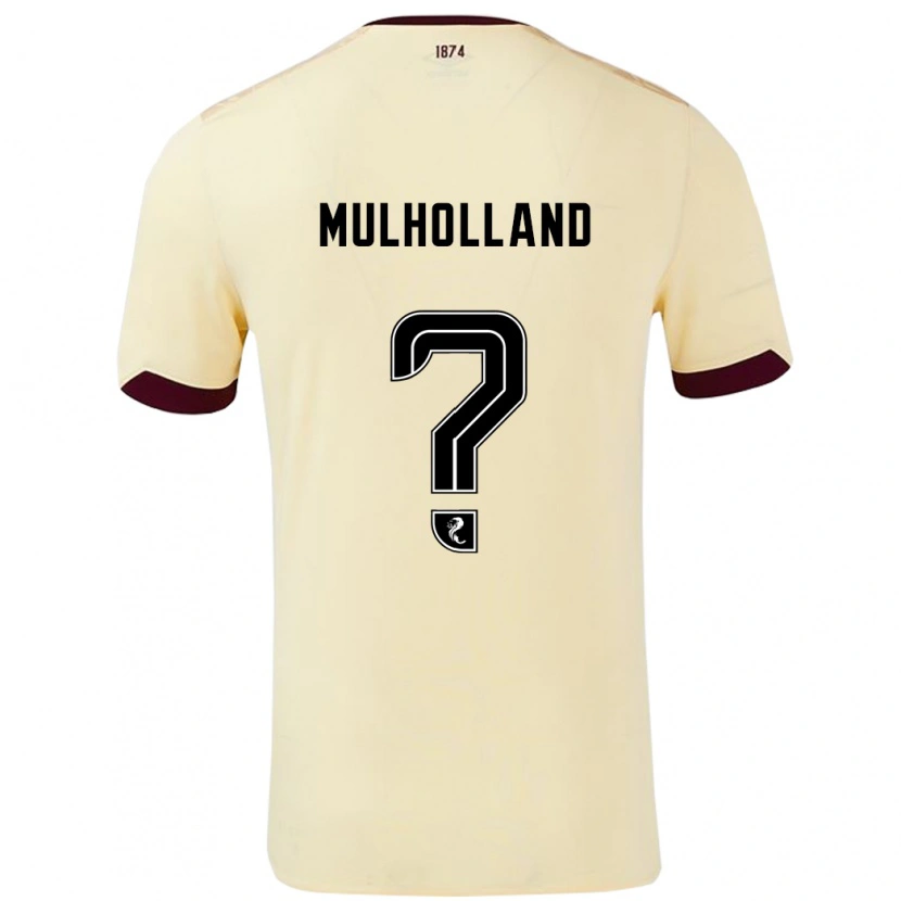 DanxenメンズJames Mulholland#0クリームバーガンディアウェイシャツ2024/25ジャージーユニフォーム