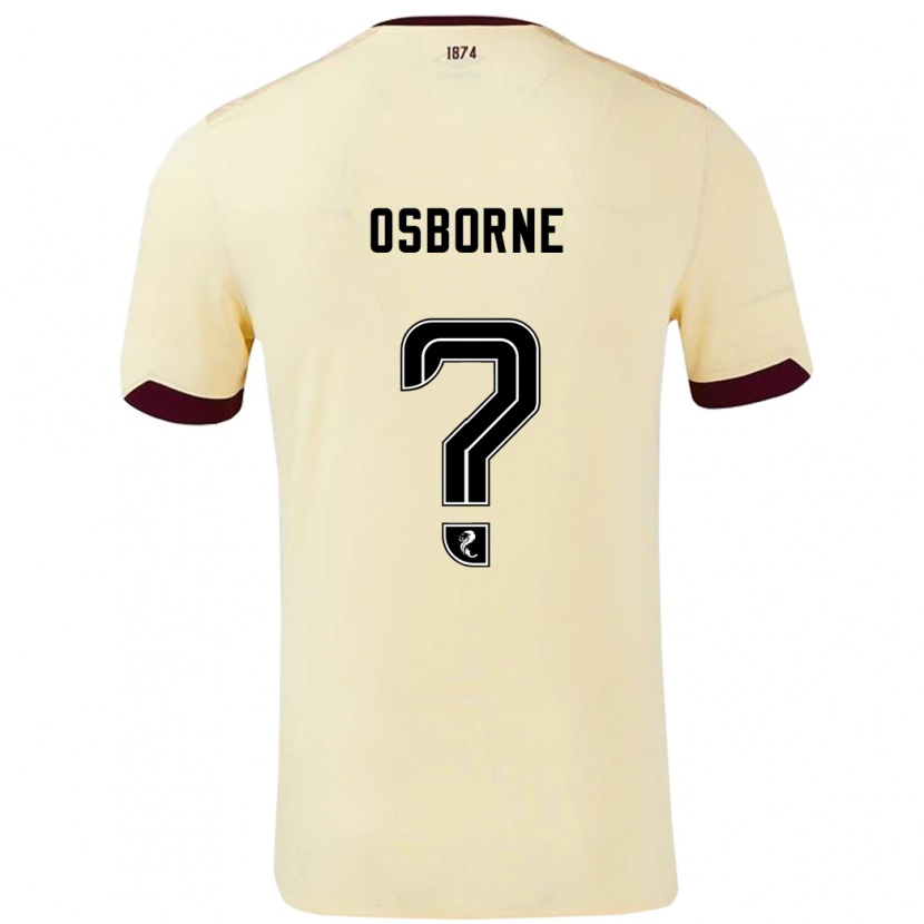 DanxenメンズAlfie Osborne#0クリームバーガンディアウェイシャツ2024/25ジャージーユニフォーム