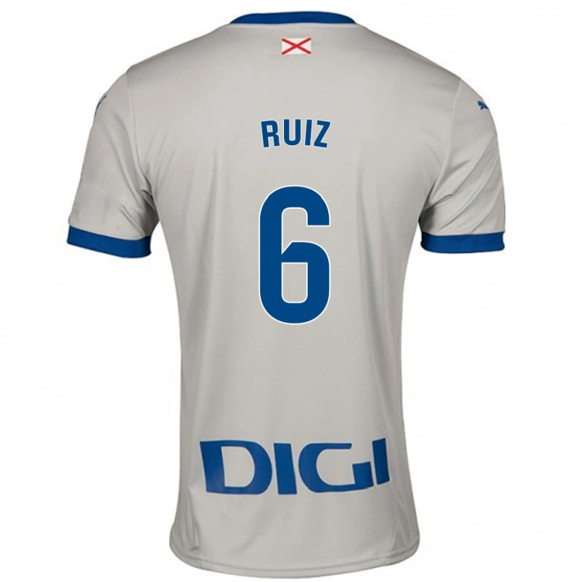 DanxenメンズMarkel Ruiz#6ライトグレーアウェイシャツ2024/25ジャージーユニフォーム
