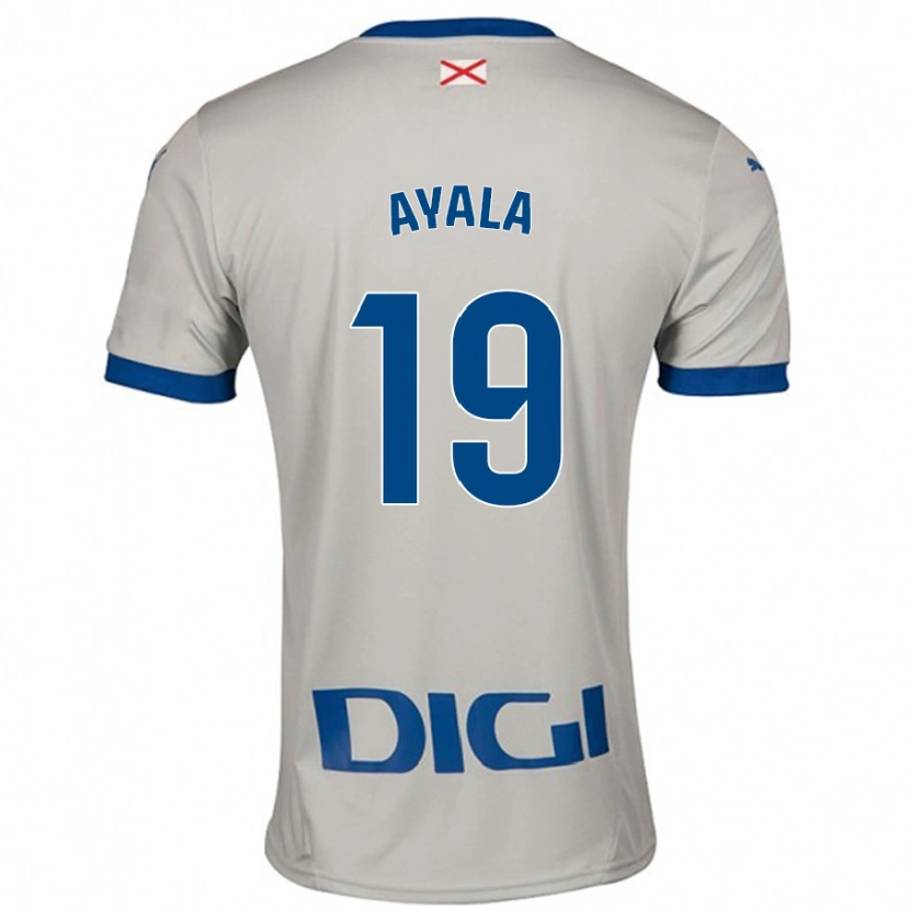 DanxenメンズAxel Ayala#19ライトグレーアウェイシャツ2024/25ジャージーユニフォーム
