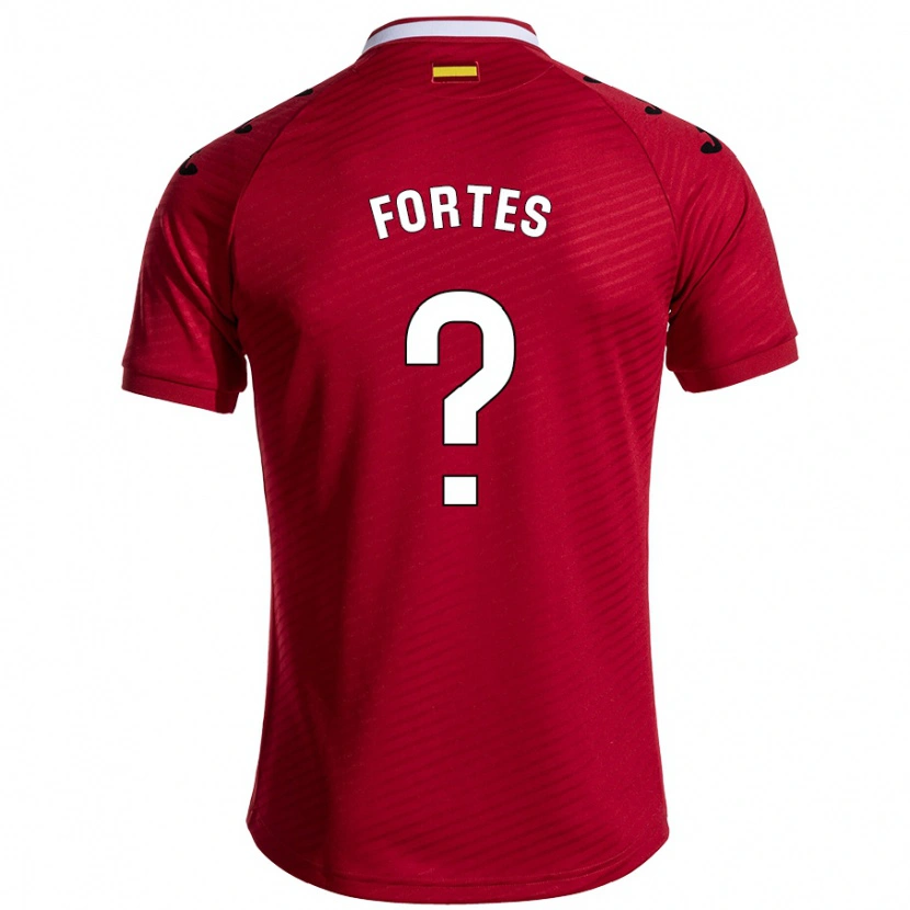 DanxenメンズJoel Fortes#0ダークレッドアウェイシャツ2024/25ジャージーユニフォーム