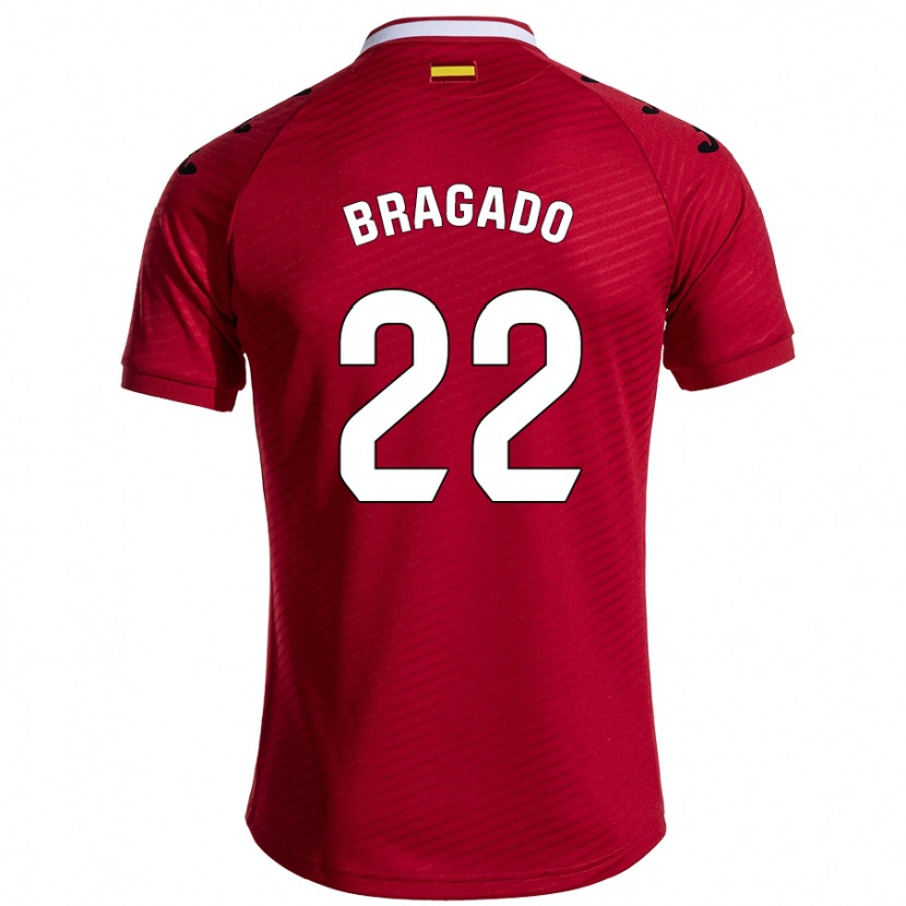 DanxenメンズAlonso Bragado#22ダークレッドアウェイシャツ2024/25ジャージーユニフォーム