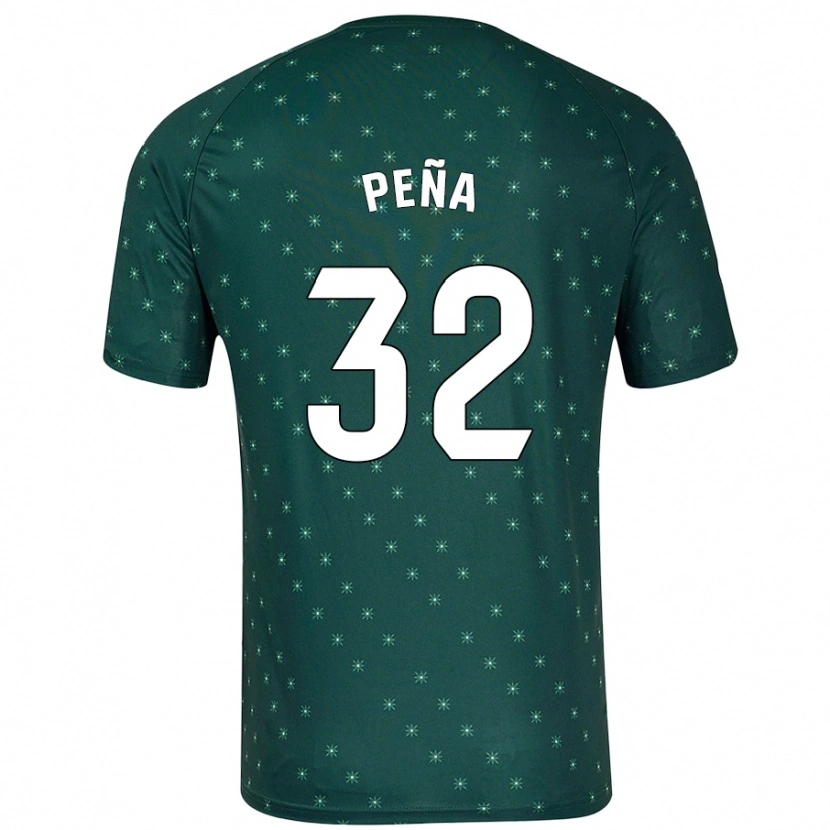 DanxenメンズMarcos Peña#32ダークグリーンアウェイシャツ2024/25ジャージーユニフォーム