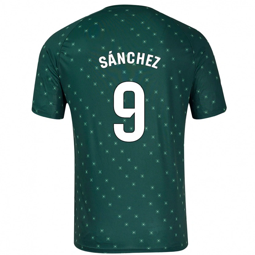 DanxenメンズLoren Sánchez#9ダークグリーンアウェイシャツ2024/25ジャージーユニフォーム
