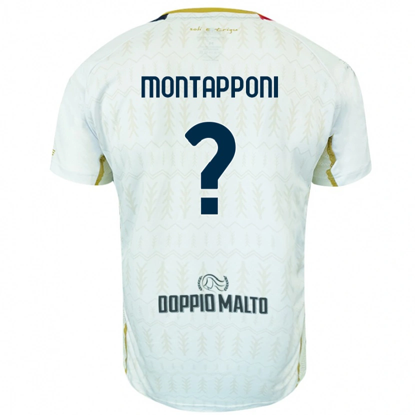 DanxenメンズLeonardo Montapponi#0白アウェイシャツ2024/25ジャージーユニフォーム