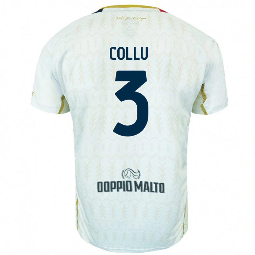 DanxenメンズDavide Collu#3白アウェイシャツ2024/25ジャージーユニフォーム