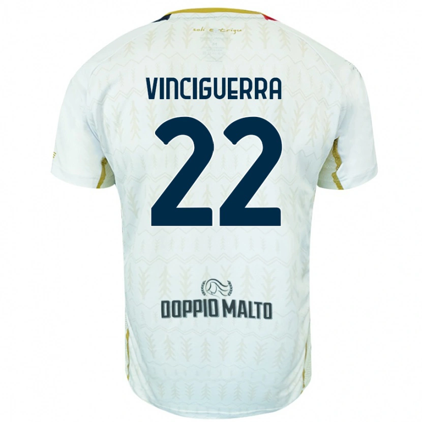 DanxenメンズAlessandro Vinciguerra#22白アウェイシャツ2024/25ジャージーユニフォーム