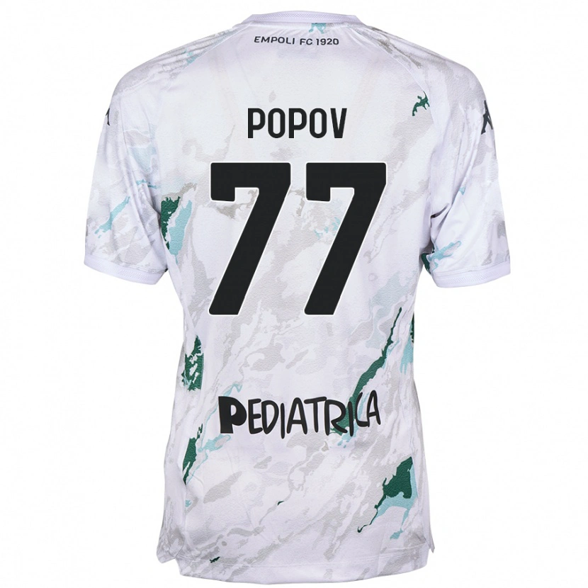 DanxenメンズBogdan Popov#77グレーアウェイシャツ2024/25ジャージーユニフォーム