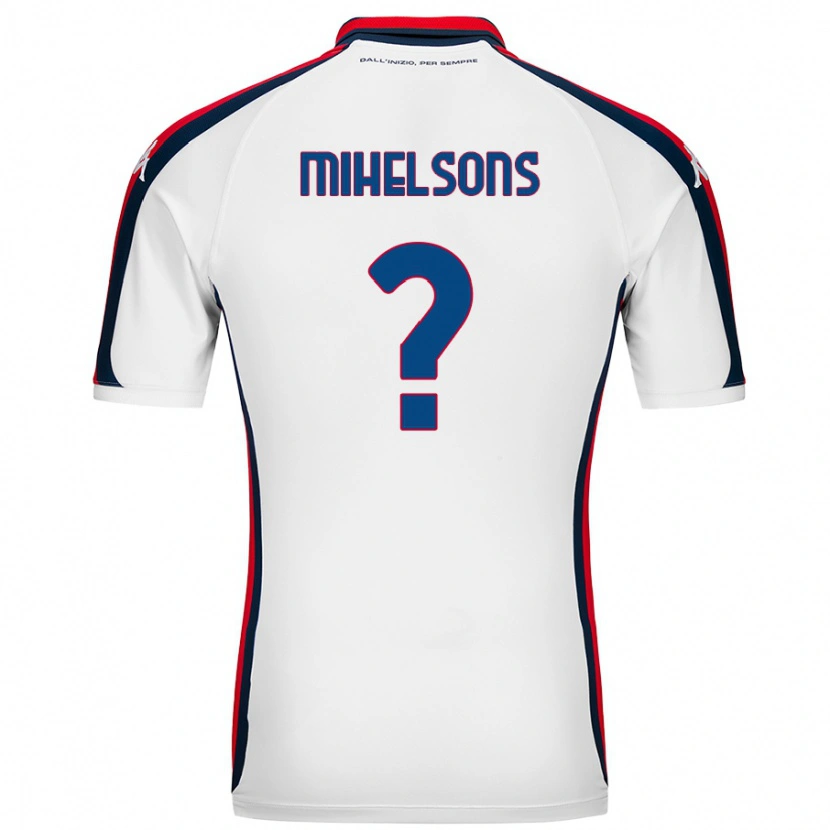 DanxenメンズRendijs Mihelsons#0白アウェイシャツ2024/25ジャージーユニフォーム