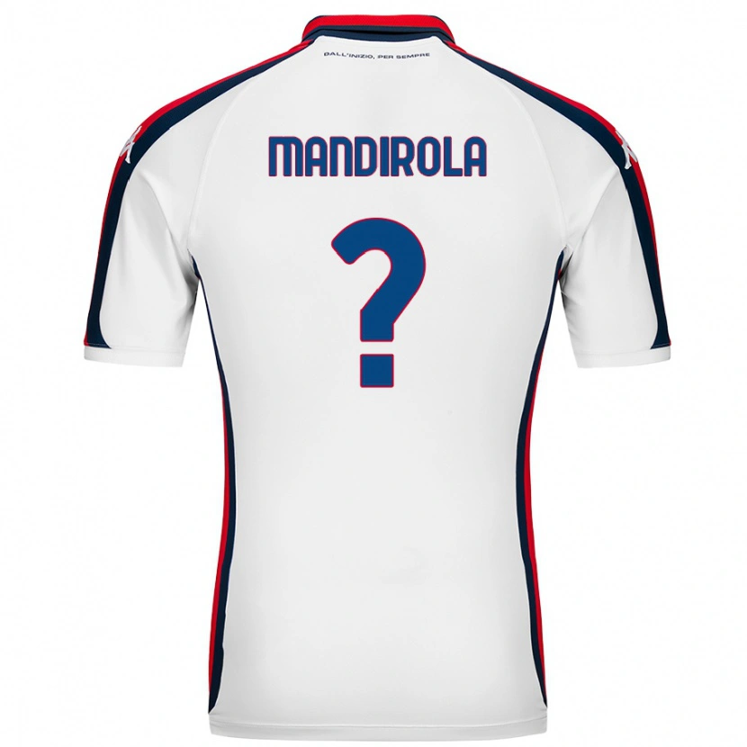 DanxenメンズGabriele Mandirola#0白アウェイシャツ2024/25ジャージーユニフォーム