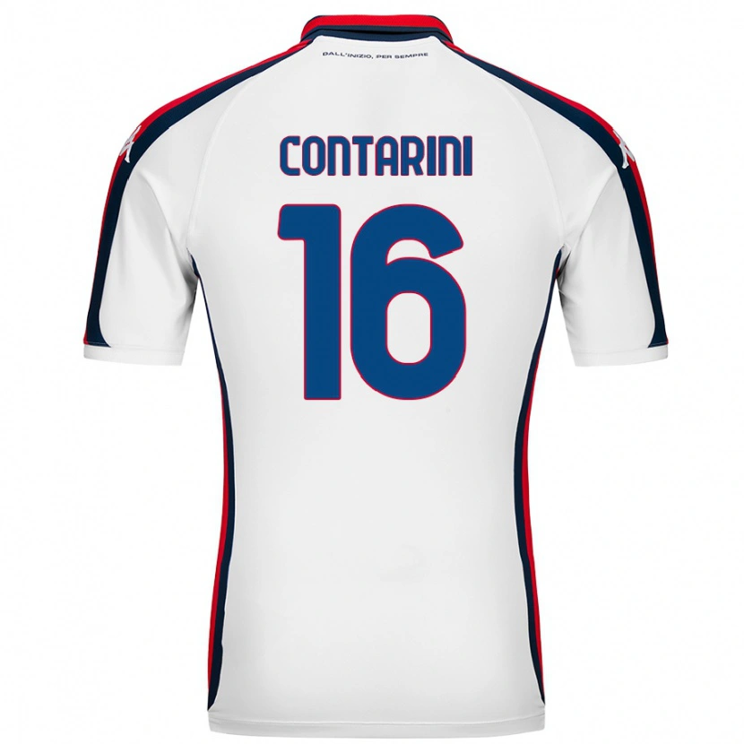 DanxenメンズJacopo Contarini#16白アウェイシャツ2024/25ジャージーユニフォーム