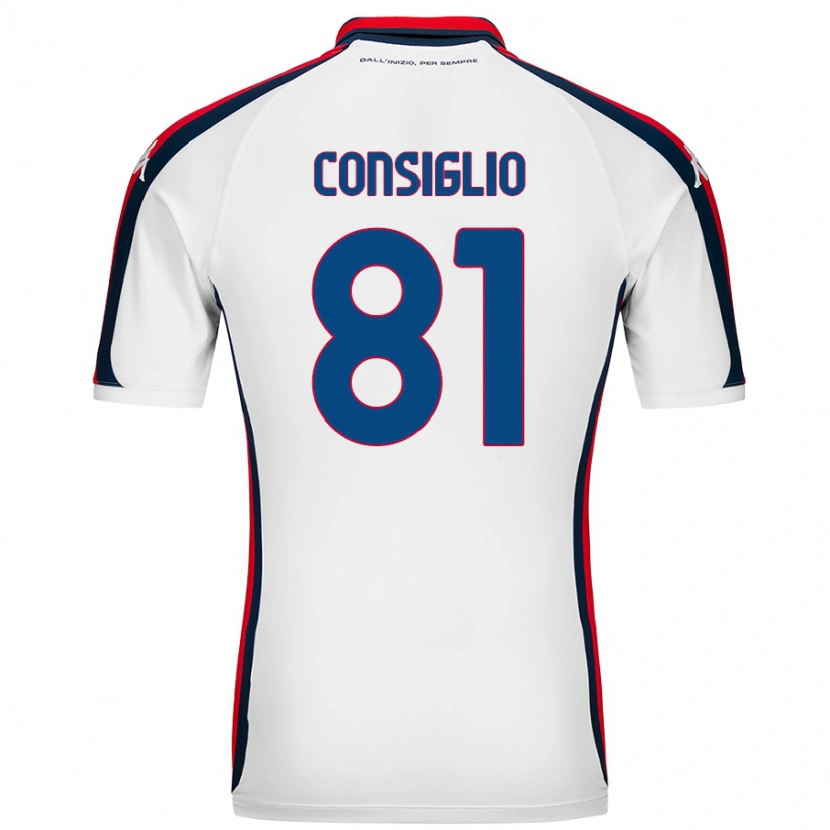 DanxenメンズLeonardo Consiglio#81白アウェイシャツ2024/25ジャージーユニフォーム