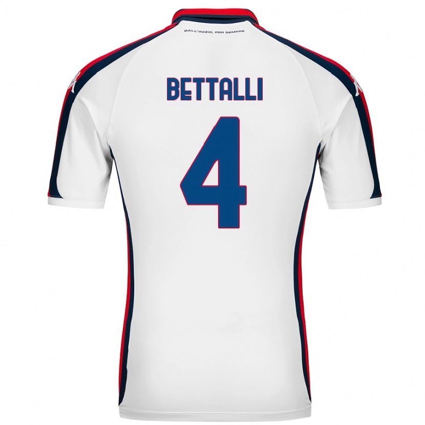 DanxenメンズGiorgia Bettalli#4白アウェイシャツ2024/25ジャージーユニフォーム