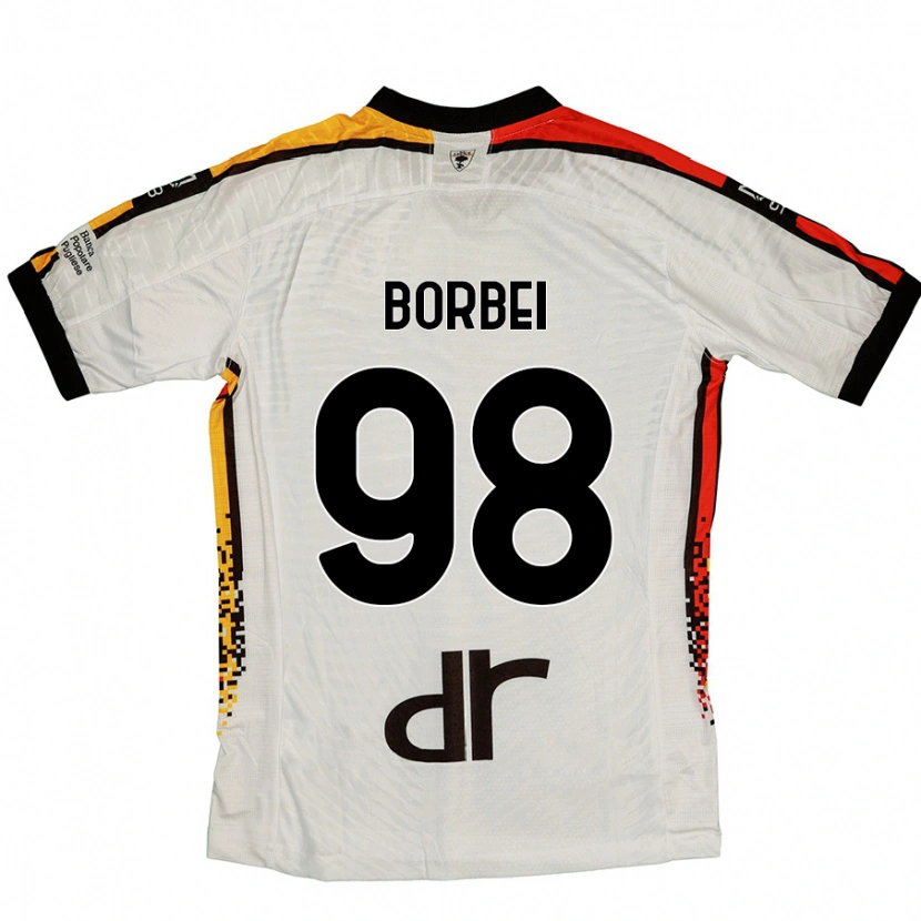 DanxenメンズAlexandru Borbei#98白 黒アウェイシャツ2024/25ジャージーユニフォーム