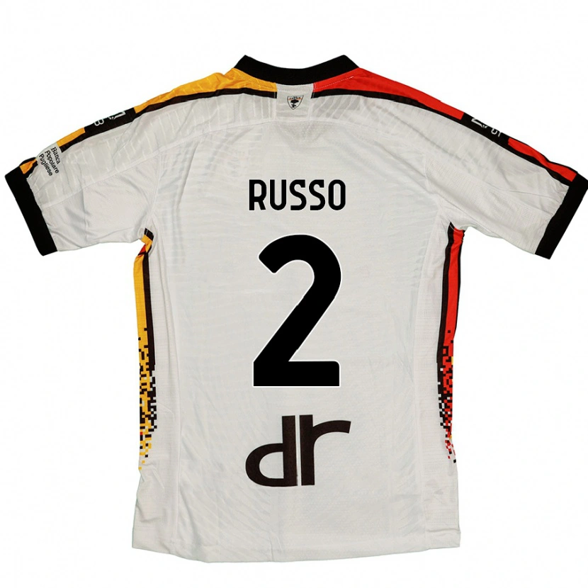 DanxenメンズLuca Russo#2白 黒アウェイシャツ2024/25ジャージーユニフォーム