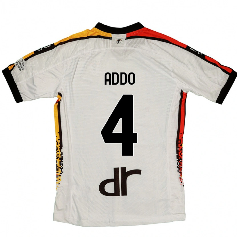 DanxenメンズVernon Addo#4白 黒アウェイシャツ2024/25ジャージーユニフォーム