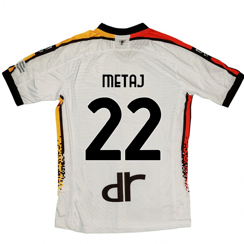 DanxenメンズDejvi Metaj#22白 黒アウェイシャツ2024/25ジャージーユニフォーム