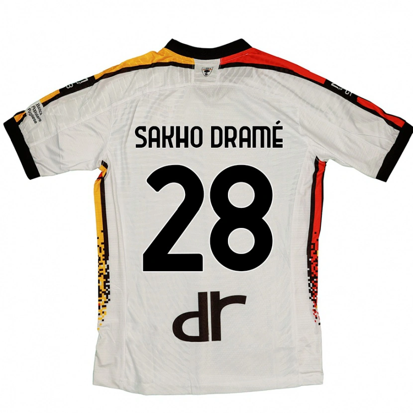 DanxenメンズSamba Sakho Dramé#28白 黒アウェイシャツ2024/25ジャージーユニフォーム