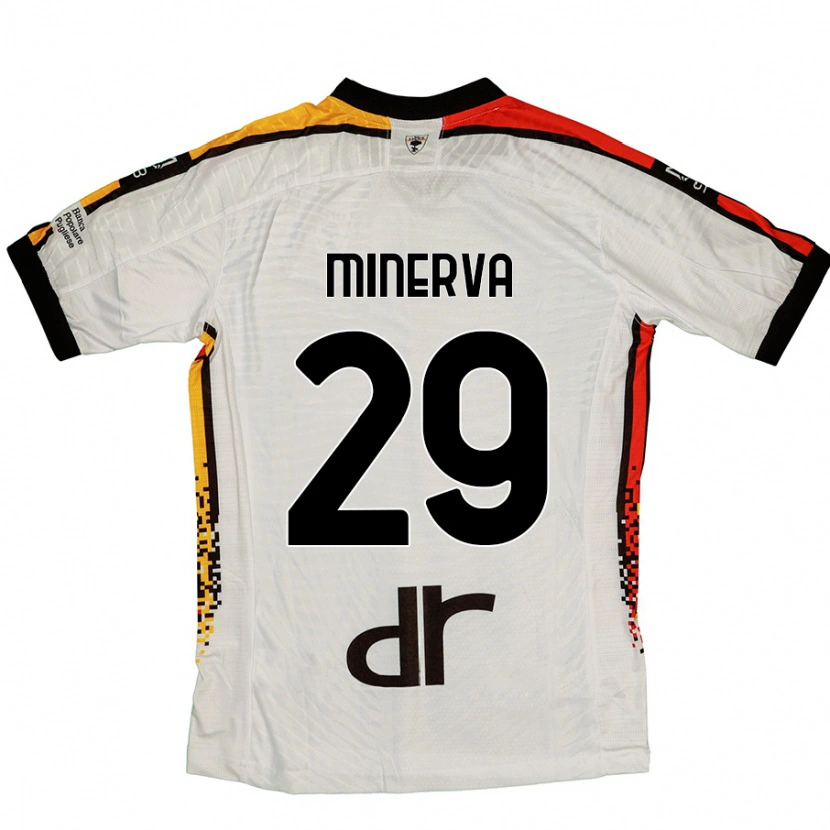 DanxenメンズFrancesco Minerva#29白 黒アウェイシャツ2024/25ジャージーユニフォーム
