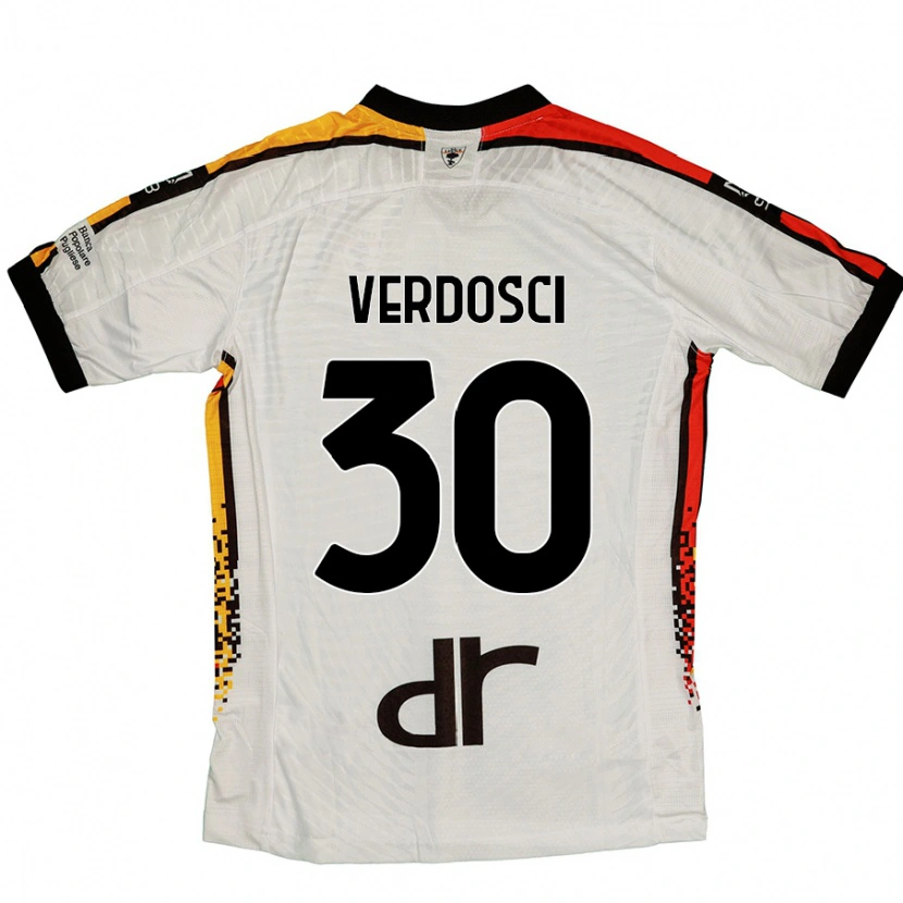 DanxenメンズSimone Verdosci#30白 黒アウェイシャツ2024/25ジャージーユニフォーム