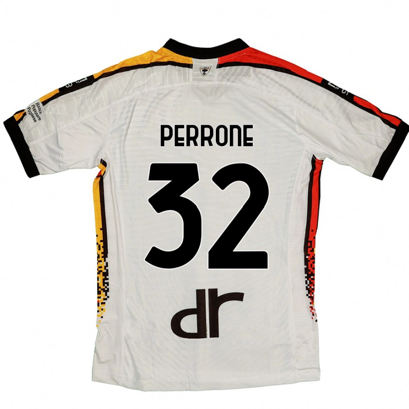 DanxenメンズSamuele Perrone#32白 黒アウェイシャツ2024/25ジャージーユニフォーム