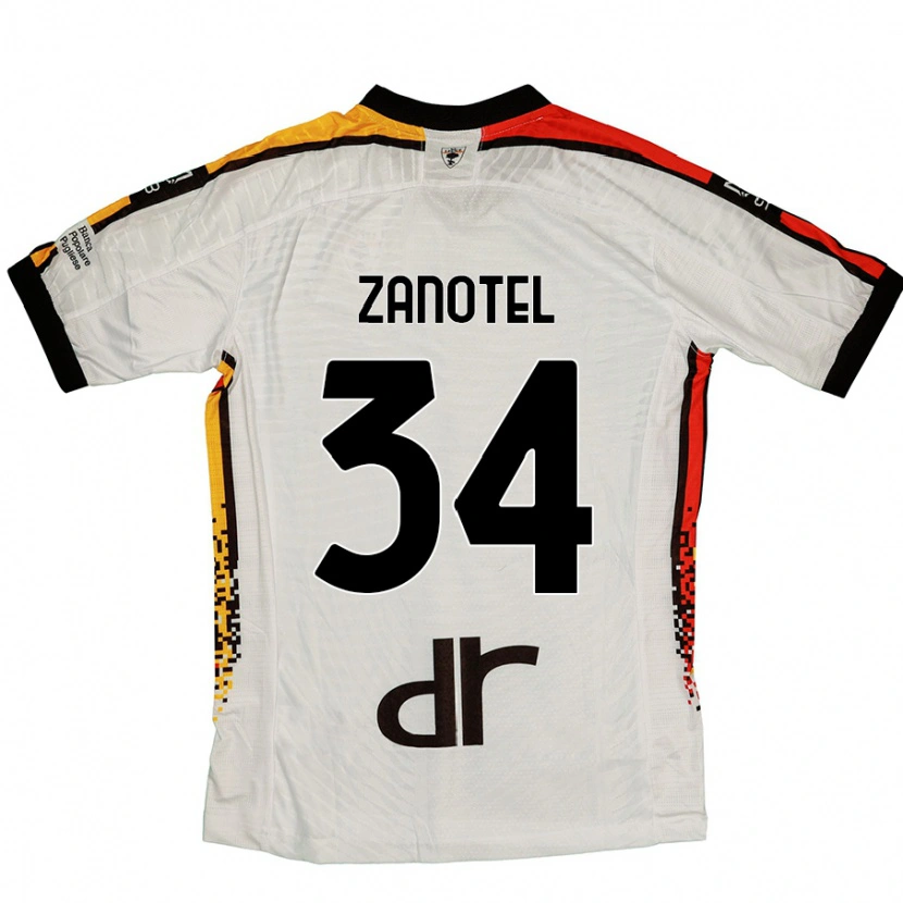 DanxenメンズGiovanni Zanotel#34白 黒アウェイシャツ2024/25ジャージーユニフォーム