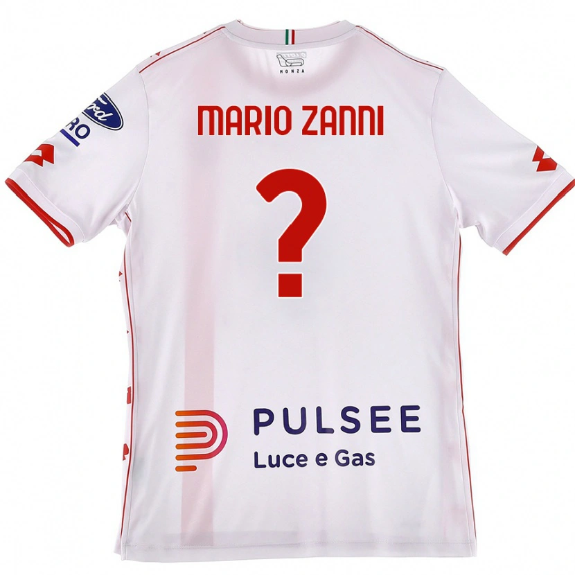 DanxenメンズMario Zanni#0白 赤アウェイシャツ2024/25ジャージーユニフォーム