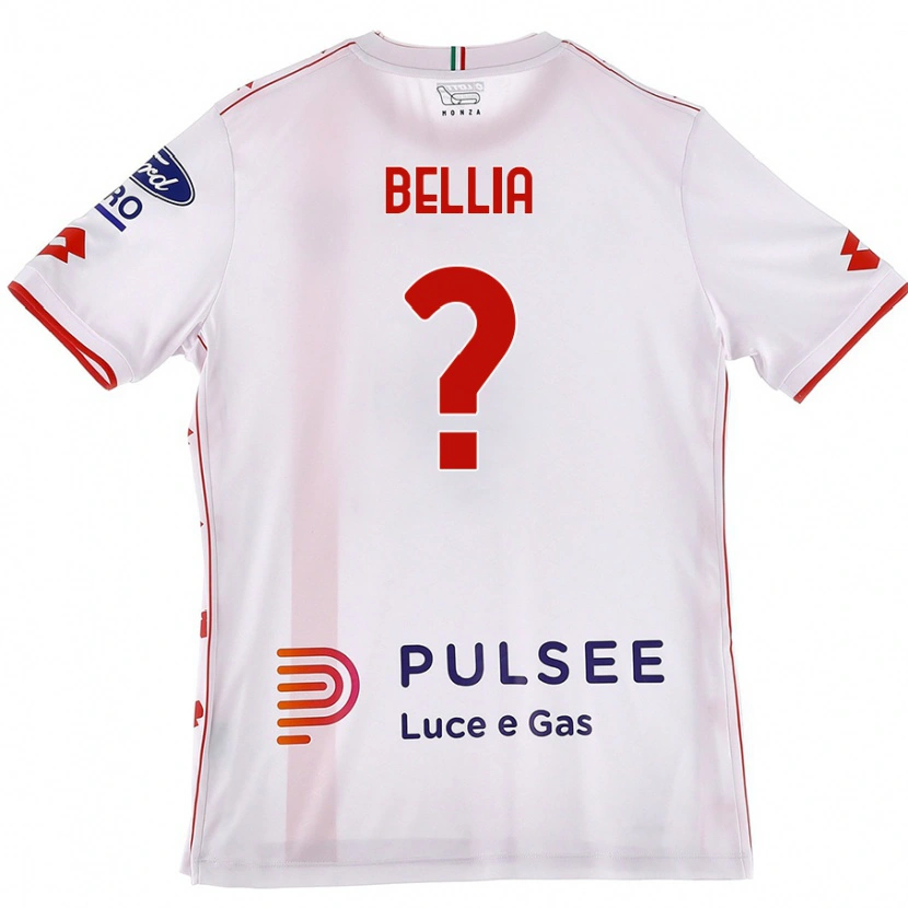 DanxenメンズEdoardo Bellia#0白 赤アウェイシャツ2024/25ジャージーユニフォーム