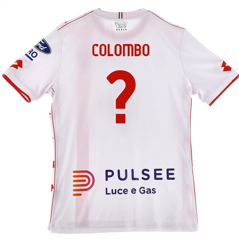 DanxenメンズDavide Colombo#0白 赤アウェイシャツ2024/25ジャージーユニフォーム